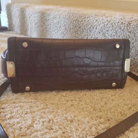 Coach Swagger Crocodile Embossed Leather Bag - Picture 6 of 6